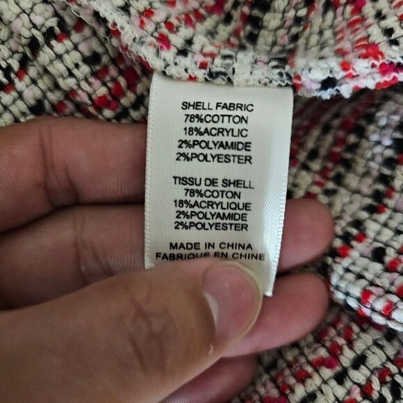 Rebecca Taylor Tweed Peplum Blazer Pink Size 4 - Picture 6 of 8